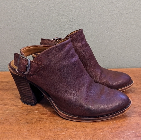 Lucky Brand Shoes - Lucky Brand Brown Sling Back Booties Size 7.5